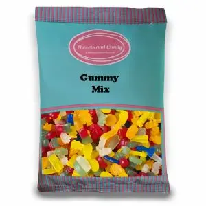 Vegan Gummy Mix - 1Kg Bulk bag of assorted vegan fruit flavour gummy sweets