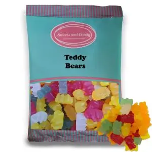 Vegan Teddy Bears - Vegan fruit flavour gummy sweets in the shape of cute teddy bears!
