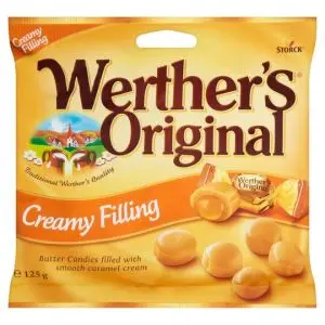 Werthers butter candies filled with smooth caramel cream