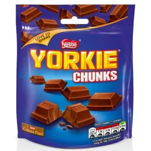 Delicious chunks of smooth milk Yorkie chocolate