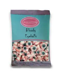 Halloween Sweets - Bloody Eyeballs - 1Kg Bulk bag of spooky fruit flavour jelly sweets shaped like blood shot eyes!