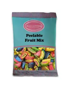 A bulk 1kg bag of peelable sweets, fruity liquorice candy