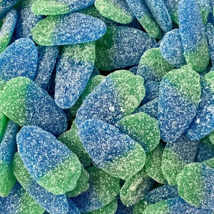 Blue Raspberry Munchies Giant Fizzy Blue Raspberries 100g - Pick and Mix Sweets - Retro Sweets ...
