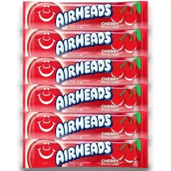 American Sweets- A pack of 6 cherry flavour, chewy, American candy bars