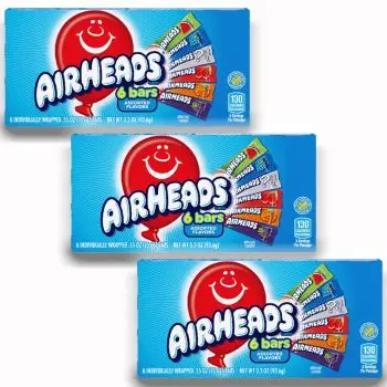 American Sweets - A pack of 3 Airheads Theatre Boxes. Chewy American candy bars