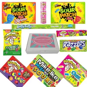 Sour American Candy Hamper Box