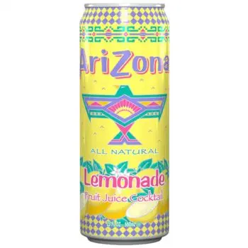 A large can of Arizona Orangeade, fruit juice American drink.