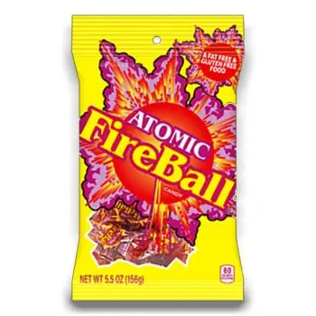 American Sweets - Hot cinnamon flavour hard candy balls, Atomic Fireballs are imported from America.