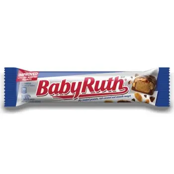 American Sweets - Baby Ruth American candy bars made with peanuts, caramel and smooth nougat.