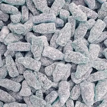 Retro Sweets - Fizzy blue jelly bottles