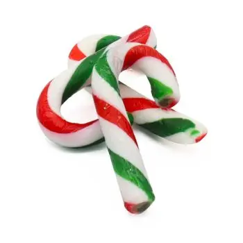 Christmas Sweets - Mini candy canes with a peppermint flavour