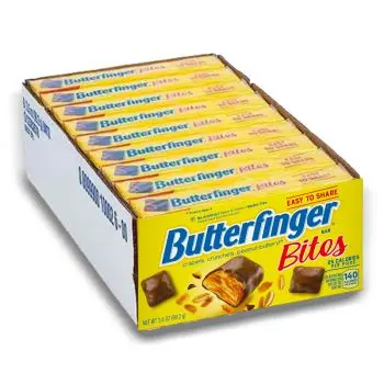 American Sweets - A Full case of Bitesize Butterfinger chocolate and peanut butter American candy bars in a handy Theatre Box!