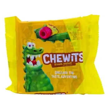 Retro Sweets - A pack of 4 tubes of fruit salad flavour chewits sweets