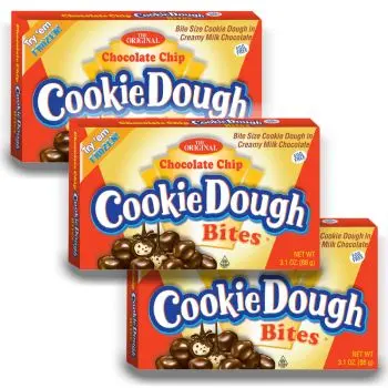 American Sweets - Chocolate Chip Cookie Dough Bites in creamy milk chocolate in a handy theatre box!