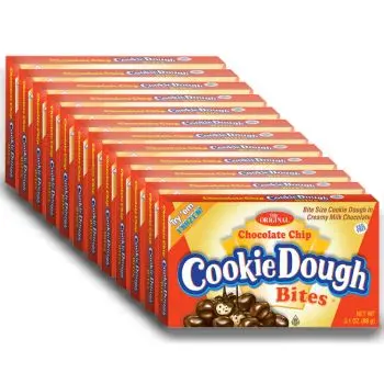 American Sweets - A full case of Chocolate Chip Cookie Dough Bites in creamy milk chocolate in a handy theatre box!