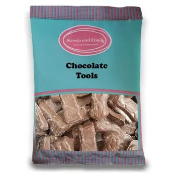 Chocolate Tools - 1Kg Bulk bag of retro milk chocolate flavour candy pieces shaped like tools!