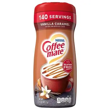 American Drinks - A jar of vanilla caramel flavour Coffee Mate coffee creamer imported from America