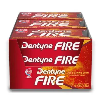 American Sweets - A full box of Dentyne Fire cinnamon flavour American chewing gum