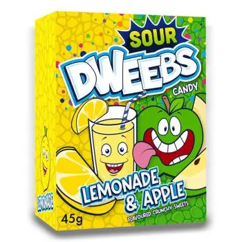American Sweets - sour lemonade and apple flavour chewy Dweebs American candy