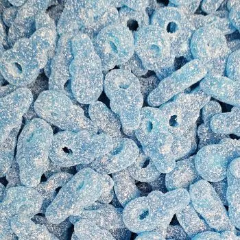 Retro Sweets - Fizzy blue dummies, fruit flavour fizzy vegan sweets