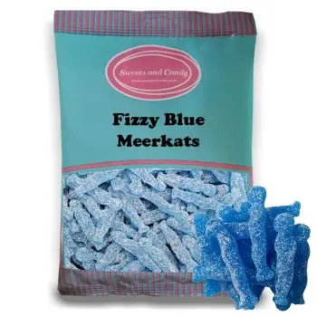 Pick and Mix Sweets - vegan blue fizzy sweets shaped like meerkats