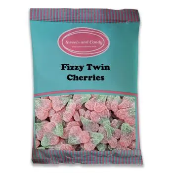 Retro Fizzy twin cherries in a bulk 1kg bag