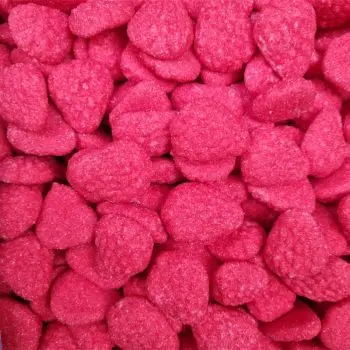 Foam Strawberries - strawberry flavour and shaped foam sweets