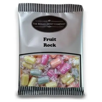 Fruit Rock - 1Kg Bulk bag of retro fruit flavour boiled sweets.