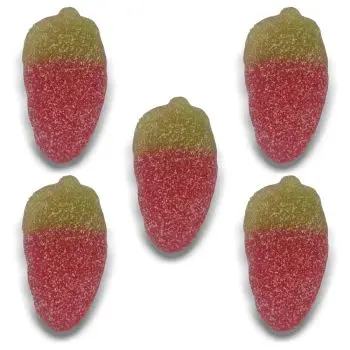 Giant Fizzy Strawberries - retro sweets from our online sweet shop in a bulk 3kg bag!