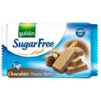 Sugar Free wafer biscuits with a chocolate flavour creme