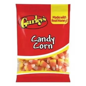 A bag of delicious candy corn American sweets, popular at Halloween!