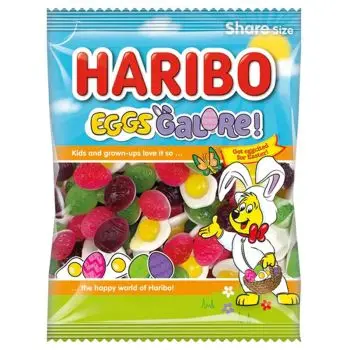 Retro Sweets - A 169g bag of Haribo jelly sweets in the shape of Easter eggs!
