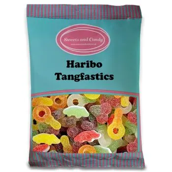 A bulk 1kg bag of Haribo Tangfastics