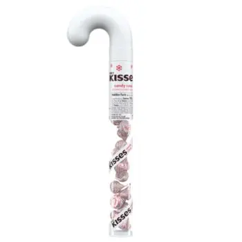 Christmas Sweets - Hersheys candy cane kisses in a festive plastic candy cane