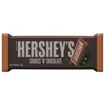 This American chocolate bar from Hershey's blends the perfect combination of original milk chocolate with crunchy cookie pieces mixed in.