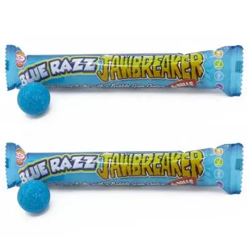 2 Packets of blue raspberry flavour jawbreakers gobstopper sweets