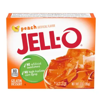 American Sweets - Peach flavour Jello for you to make at home!
