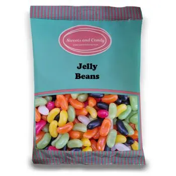 Jelly Beans - 1Kg Bulk bag of traditional assorted fruit flavour, panned jelly sweets