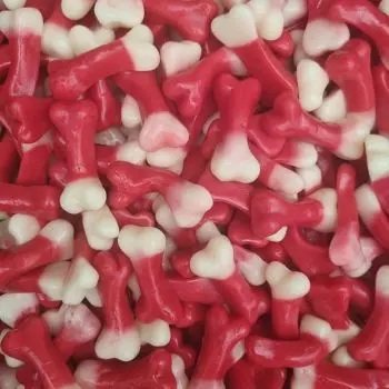 jelly bones - a 3kg bulk bag of retro jelly sweets in the shape of bones, perfect for Halloween!