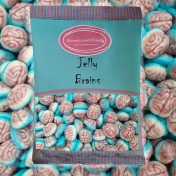 Halloween Sweets - Jelly Brains - 1Kg Bulk bag of spooky fruit flavour jelly sweets shaped like brains!