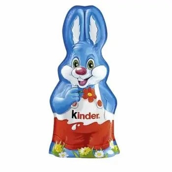 Easter Sweets - The Kinder Bunny is a deliciously creamy milk chocolate with a milky white lining in a cute bunny shape.