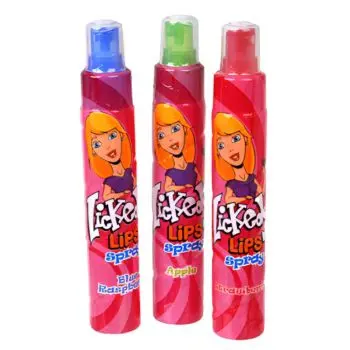 Assorted flavour sour spray candy sweets