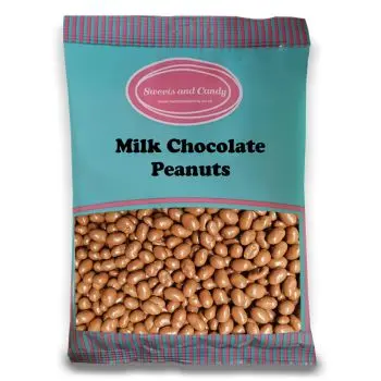 Chocolate Peanuts - 1Kg Bulk bag of traditional crunchy peanuts covered in a milk chocolate coating