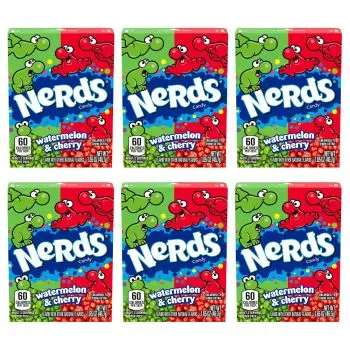 American Sweets - watermelon and cherry flavour Nerds, crunchy chewy American candy.