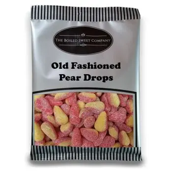 Pick and Mix Sweets - 1Kg Bulk bag of Old Fashioned Pear Drops, Traditional pear flavour boiled sweets