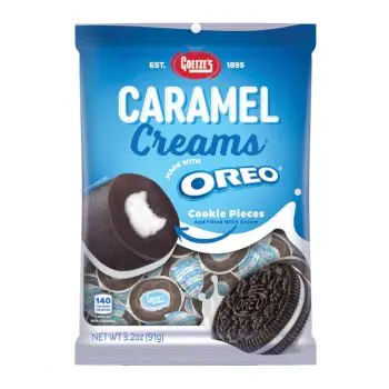 American Sweets - Caramel creams made with Oreo cookie pieces!