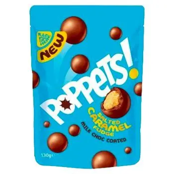 The new flavour of Poppets! Salted caramel fudge balls covered in milk chocolate!