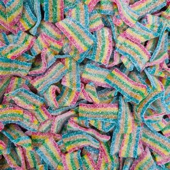 Rainbow Bites - A bulk 3kg bag of bitesize pieces of the pick and mix sweets rainbow belts