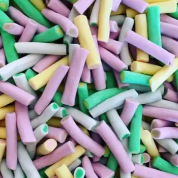 A bulk 3kg bag of Vidal Rhubarb and Custard sweets