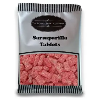 Pick and Mix Sweets - 1Kg Bulk bag of Sarsaparilla Tablets, herbal flavour boiled sweets!